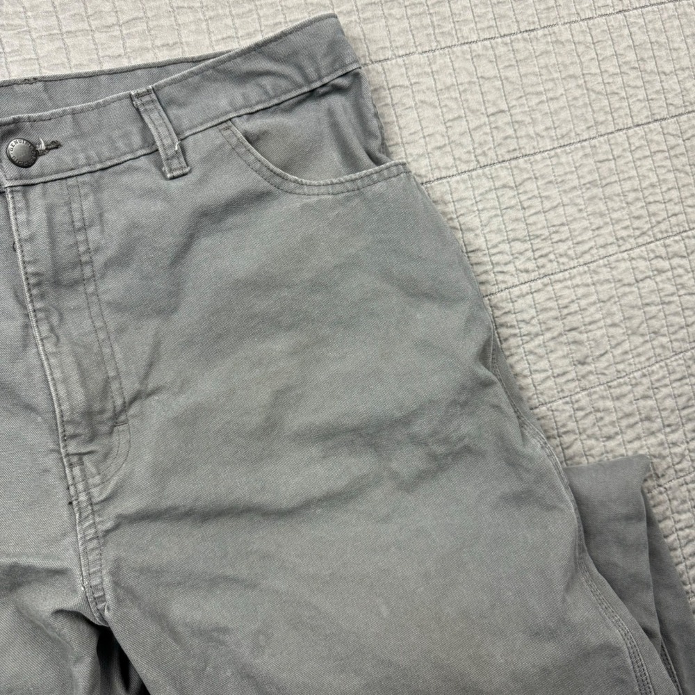 Dickies Carpenter Pants Men 36x32 Gray Canvas Workwear Utility Distressed Faded - Picture 7 of 16